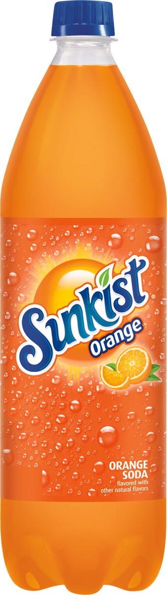 slide 5 of 7, Sunkist Orange Soda, 1.25 L bottle, 1.25 liter