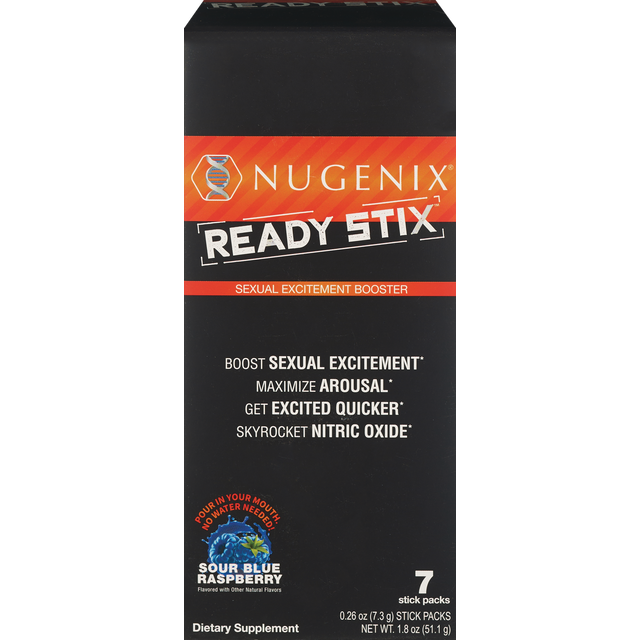 slide 1 of 1, Nugenix Ready Stix Blue Raspberry, 7 ct