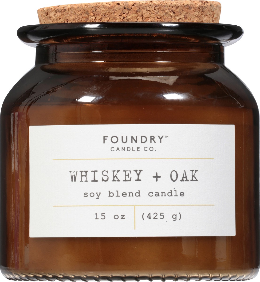 slide 6 of 9, Foundry Candle Co. Foundry Candle Co Whiskey + Oak Soy Wax Candle, 15 oz