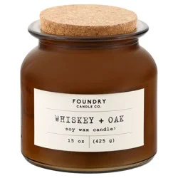 Foundry Candle Co. Whiskey + Oak Soy Blend Candle 1 Each