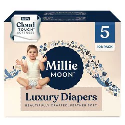 Millie Moon Lux Disposable Diapers - Size 5 - 108ct
