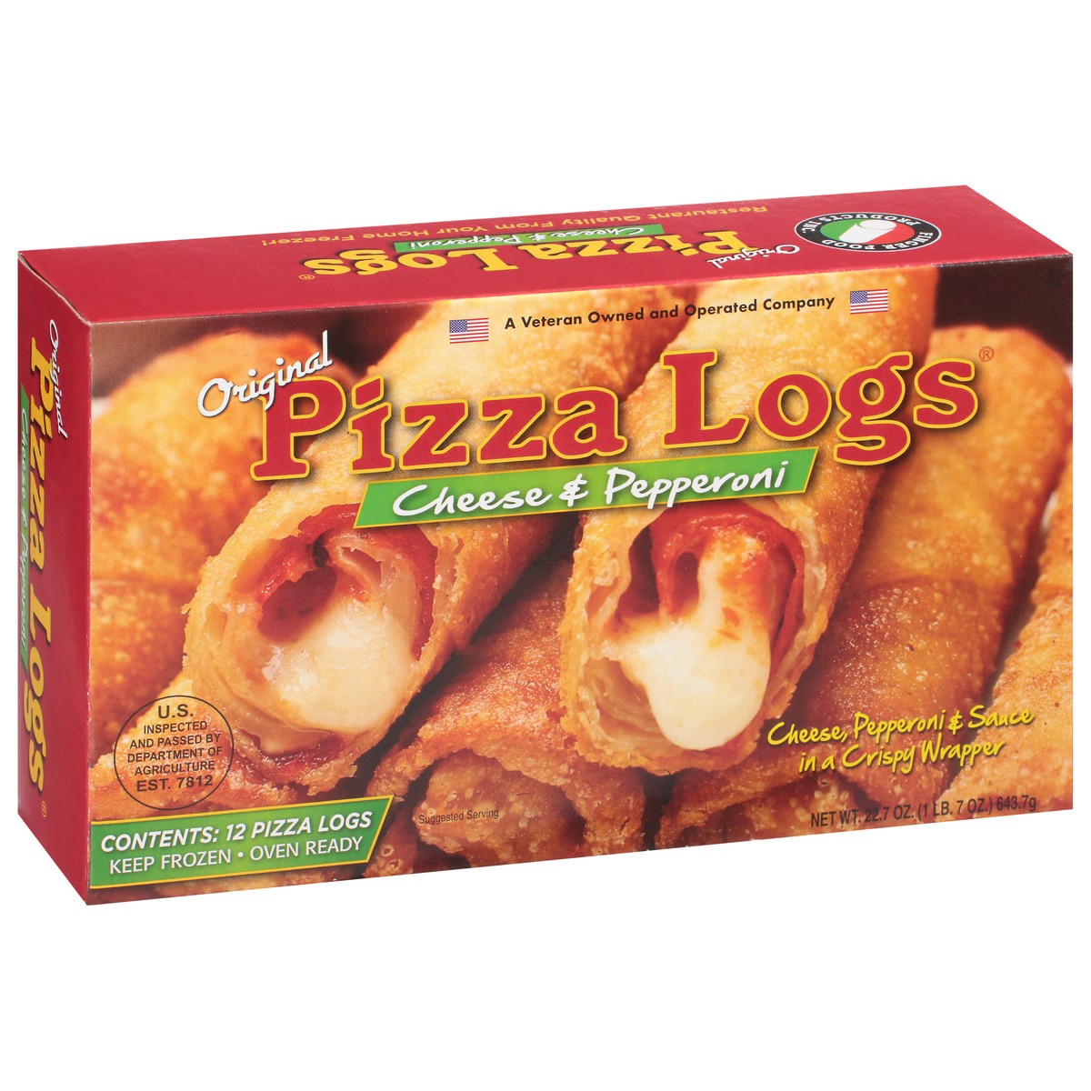 slide 8 of 13, Pizza Logs Original Whole Milk Mozzarella & Pepperoni Pizza Logs 12 ea, 12 ct