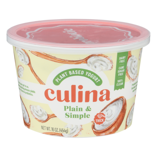 slide 1 of 1, Culina Plain & Simple Plant Based Coconut Yogurt, 1 ct
