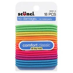 scünci Scunci Large Comfort Classics Hair Elastics Neon Colors