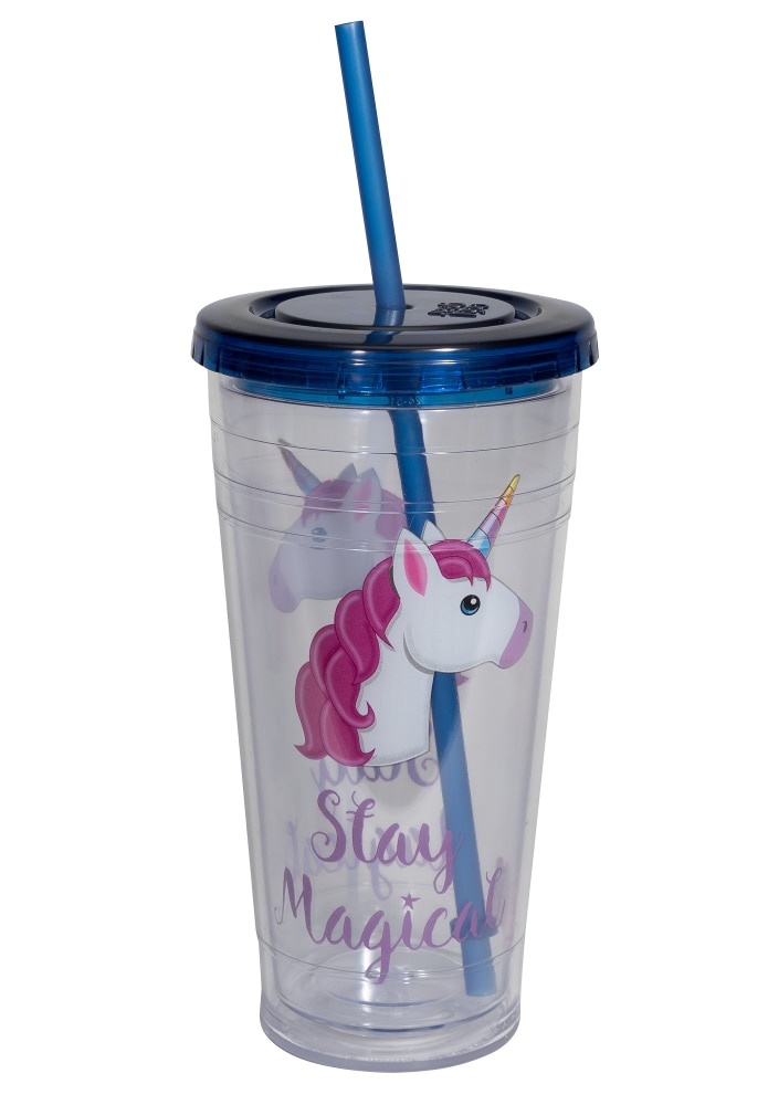 slide 1 of 1, Cool Gear Stay Magical Unicorn Graphic Chiller - Blue, 24 oz