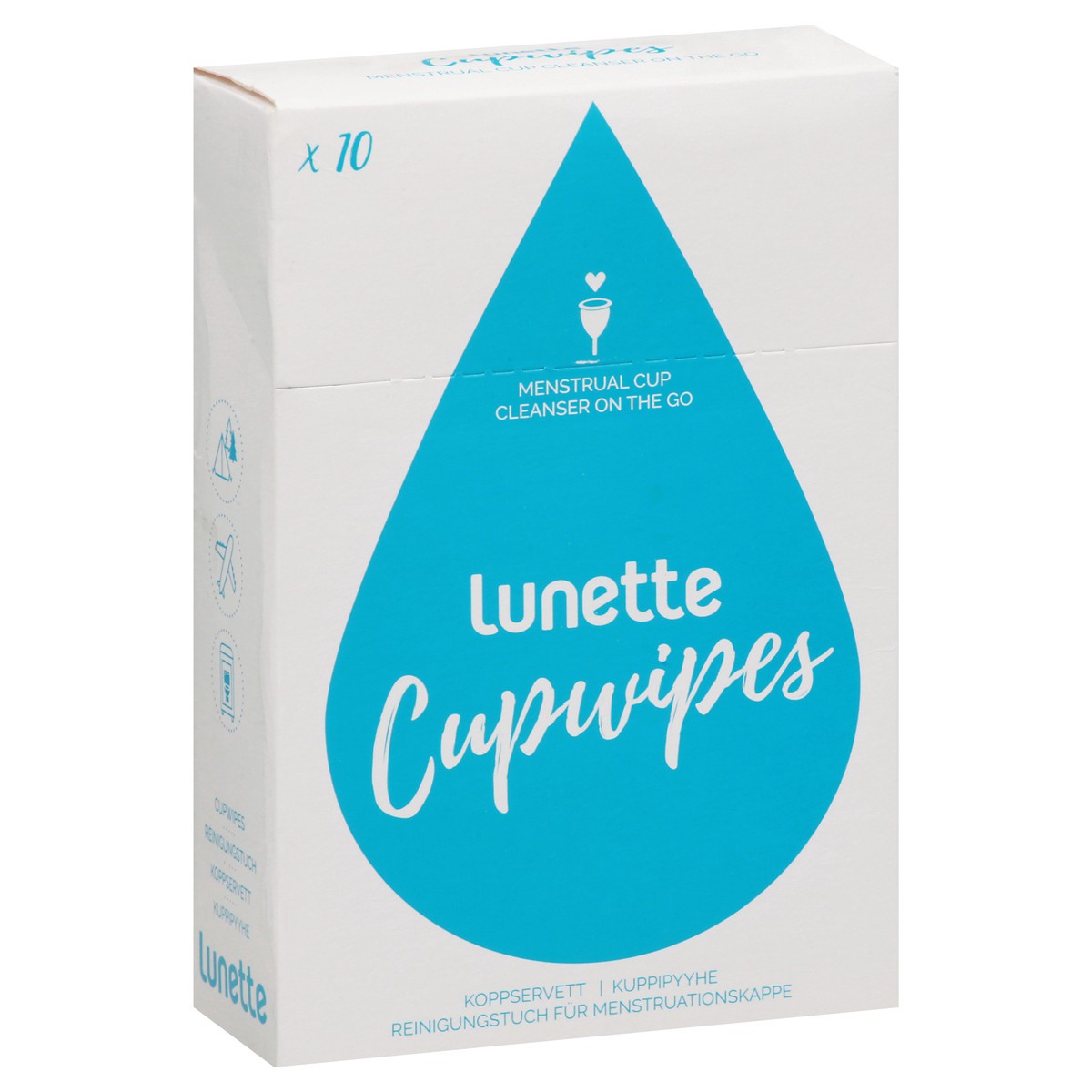 slide 3 of 12, Lunette Cupwipes 10 ea, 10 ct