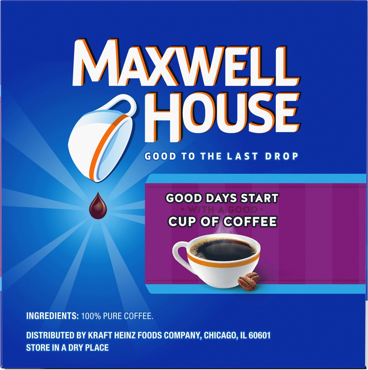 slide 6 of 9, Maxwell House French Roast Dark Roast K-Cup Coffee Pods, 12 ct Box, 12 ct