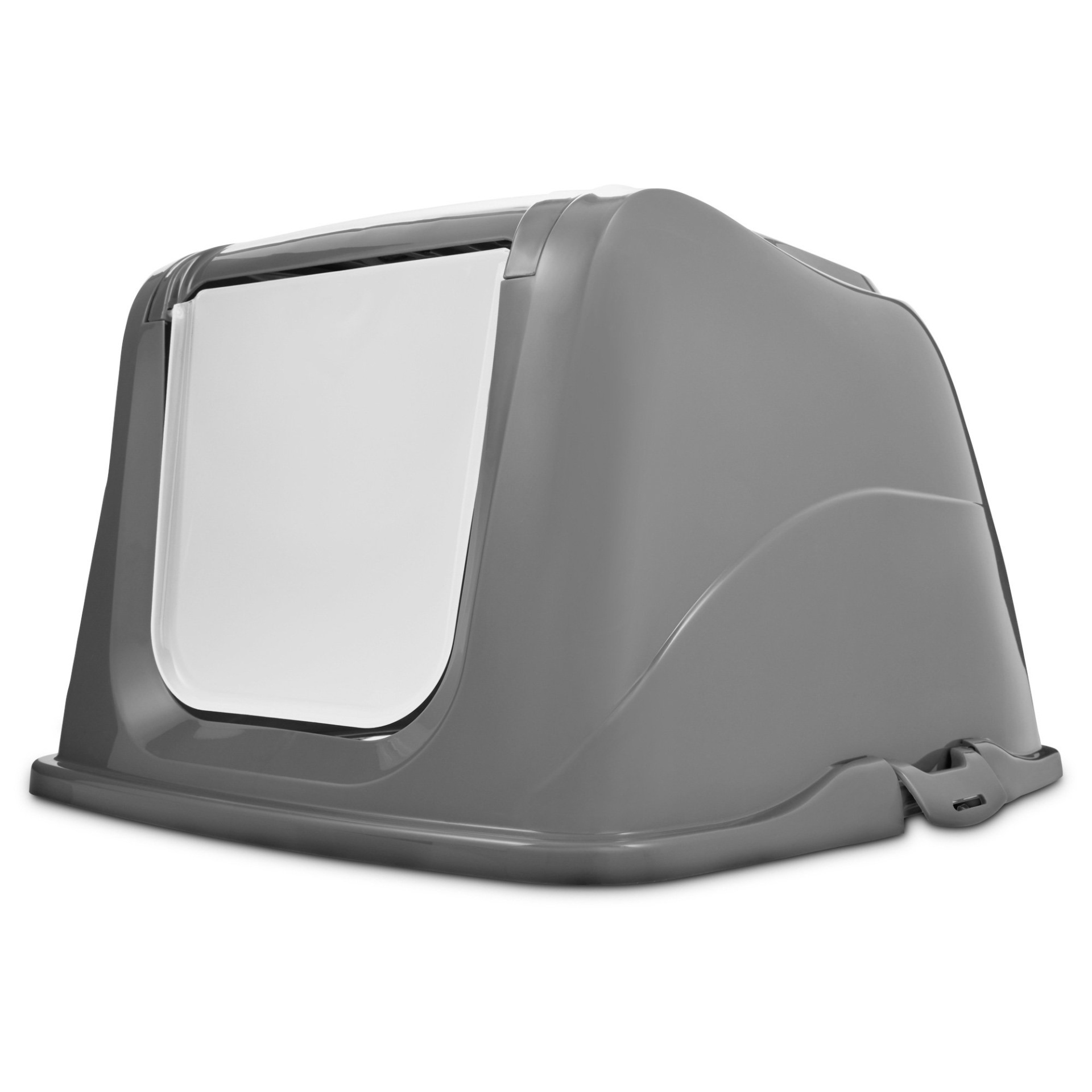 slide 1 of 1, So Phresh Flip Top Cat Litter Box Hood in Grey, XL