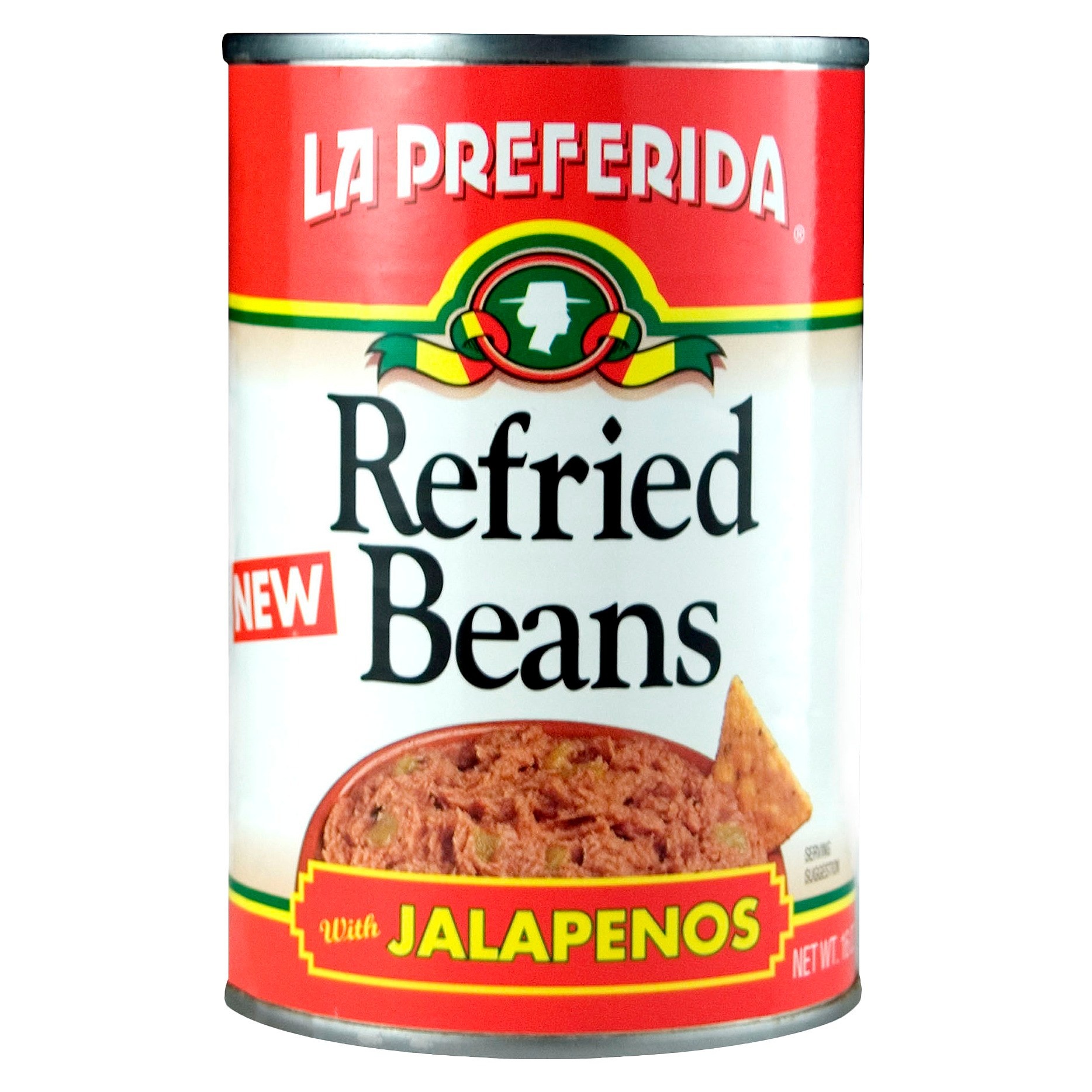 slide 1 of 1, La Preferida Refried Beans With Jalapenos, 16 oz