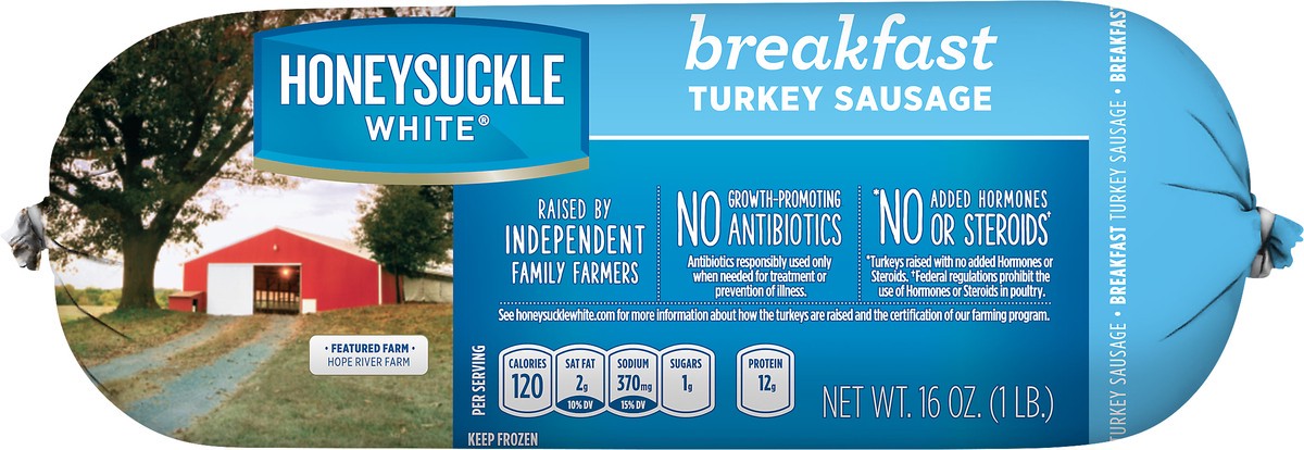 slide 4 of 4, Honeysuckle White Breakfast Turkey Sausage 16 oz, 16 oz