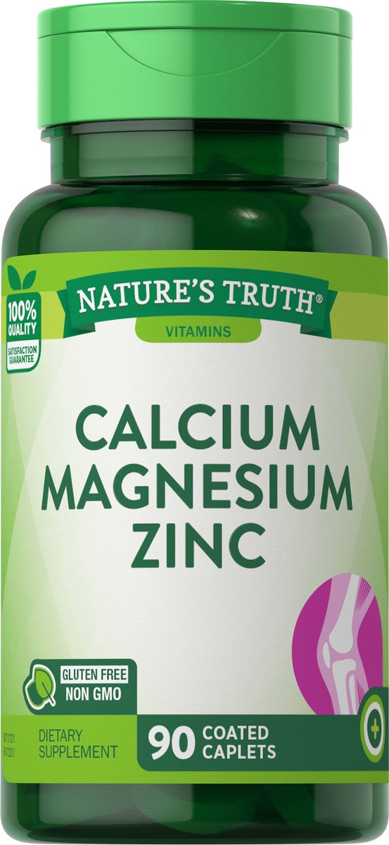 slide 3 of 6, Nature's Truth Calcium, Magnesium, Zinc, 90 ct