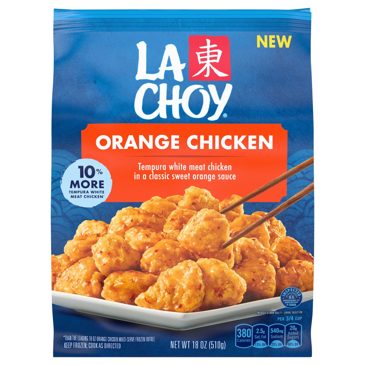 slide 1 of 1, La Choy Orange Chicken, Frozen Entrée, 18 oz