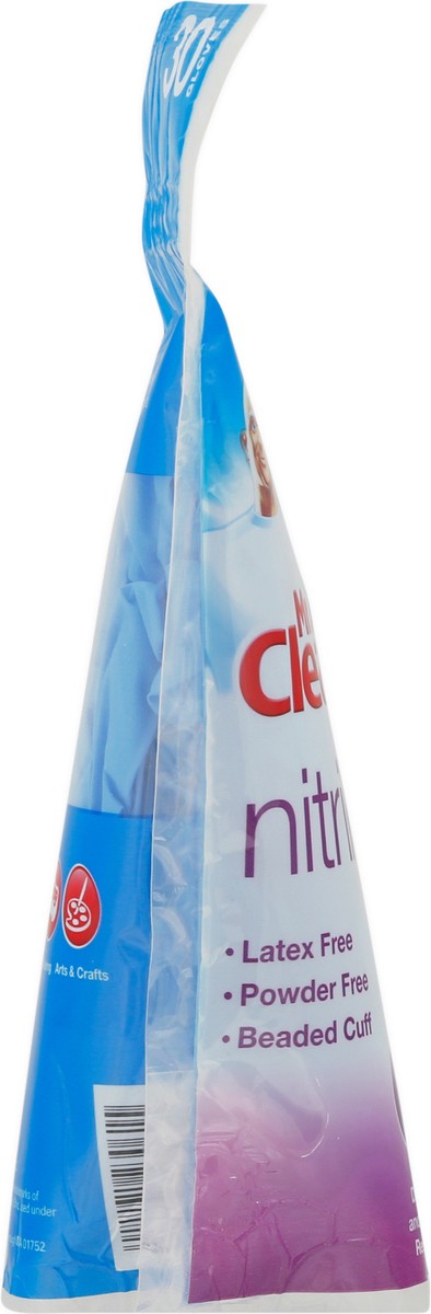 slide 2 of 11, Mr. Clean Latex-Free Nitrile Disposable One Size Fits Most Gloves 30 Each, 30 ct