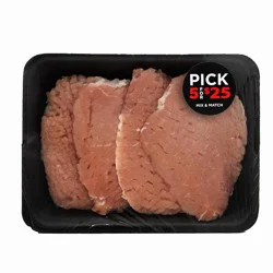 Seasoned Ribeye Pork Cubed Steak - 4 ct