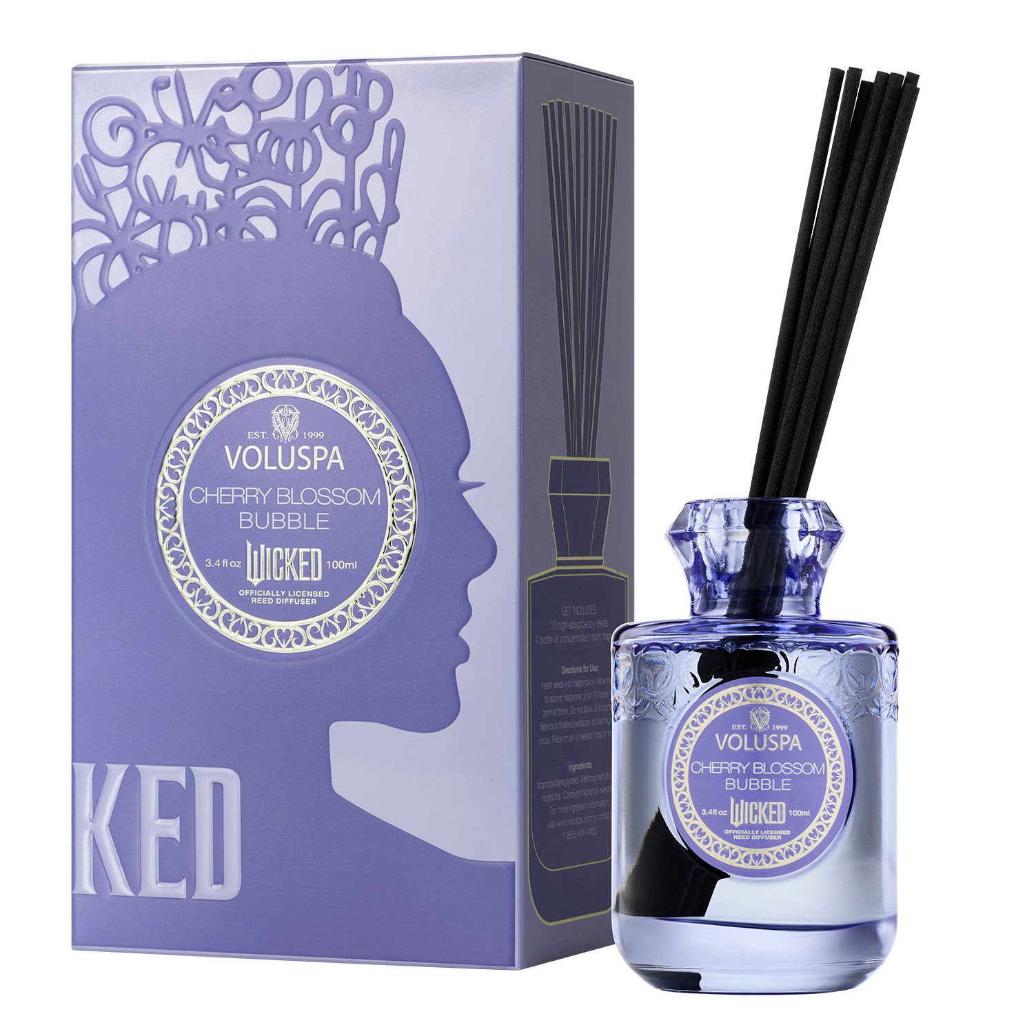 slide 1 of 1, Voluspa Wicked 2 Cherry Blossom Bubble Reed Diffuser, 3.4 oz