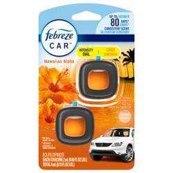 Febreze Car Air Freshener, Odor-Fighting Automotive Vent Clip, Hawaiian Aloha Scent, 2 Count