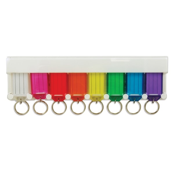 slide 1 of 1, Office Depot Key Rack, Assorted Color Key Chains, Holds 8, 1 ct