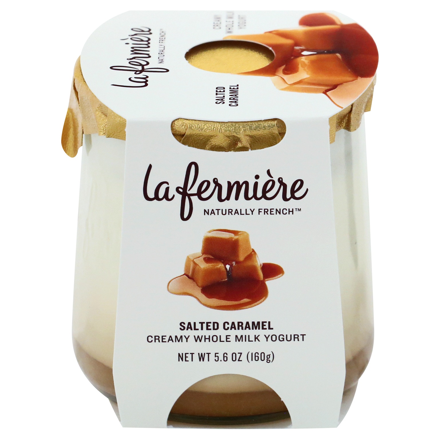 slide 1 of 1, La Fermière Yogurt Whole Milk Salted Caramel Creamy, 5.6 oz