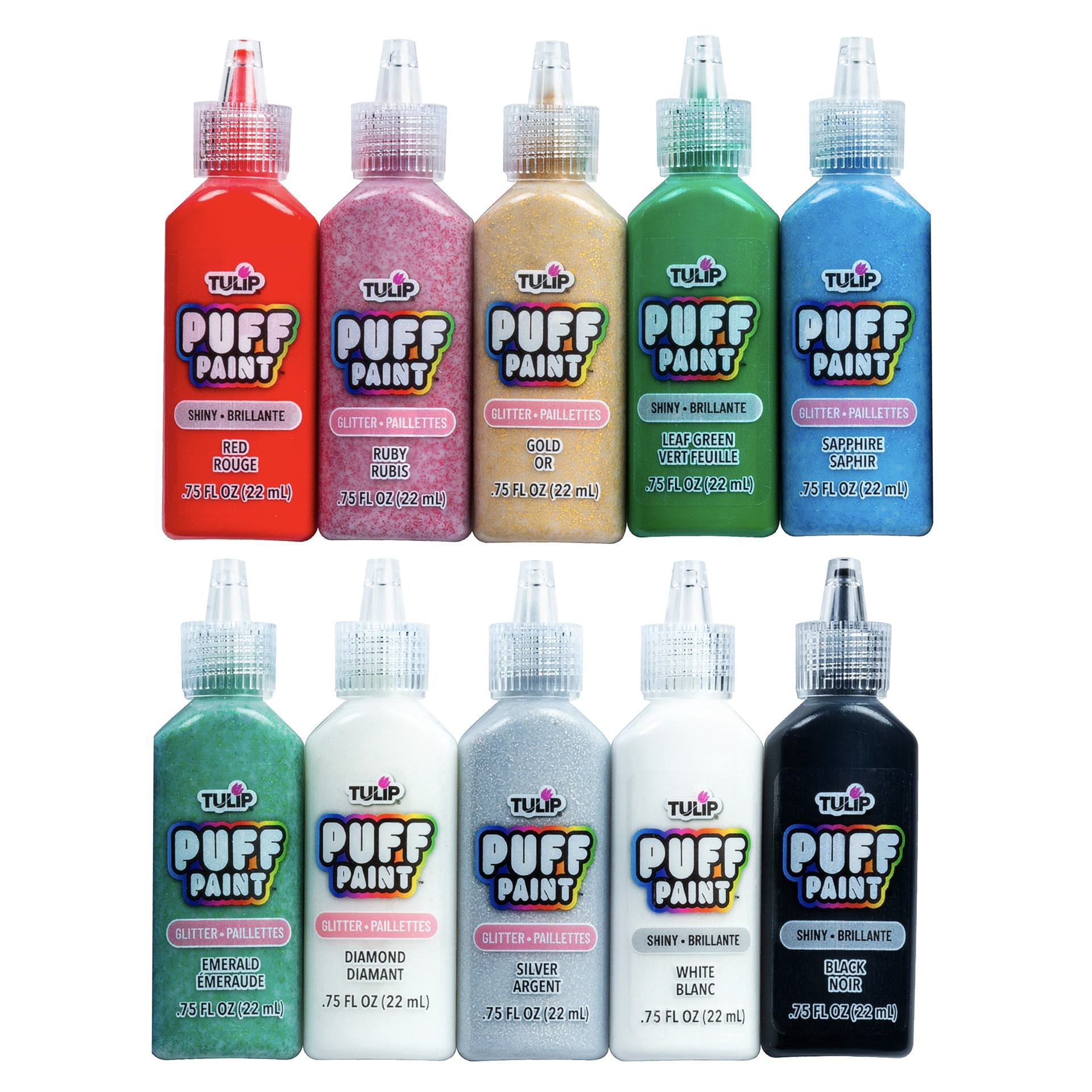 slide 3 of 5, Tulip Glitter Puff Paint Set, 9.25 in x 1.14 in x 6 in