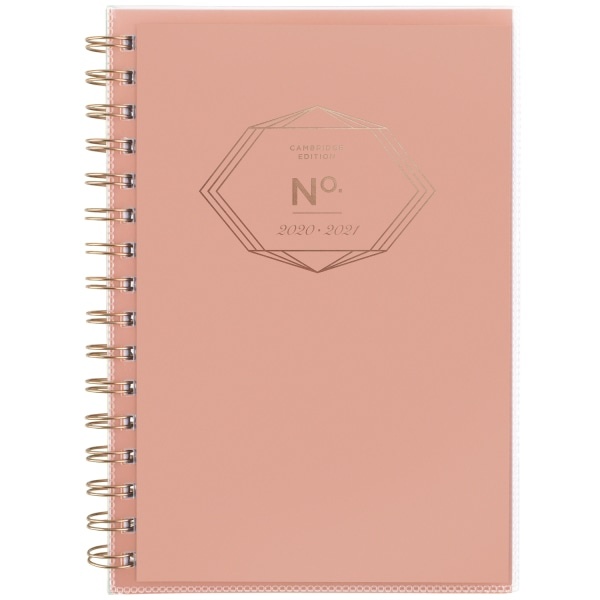 slide 1 of 5, Cambridge Workstyle Academic Weekly/Monthly Planner, 5-1/2'' X 8-1/2'', Coral Gem Custom, July 2020 To June 2021, 1442-201A-34, 1 ct