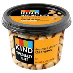KIND Roasted & Salted Cashews, 9.0 OZ