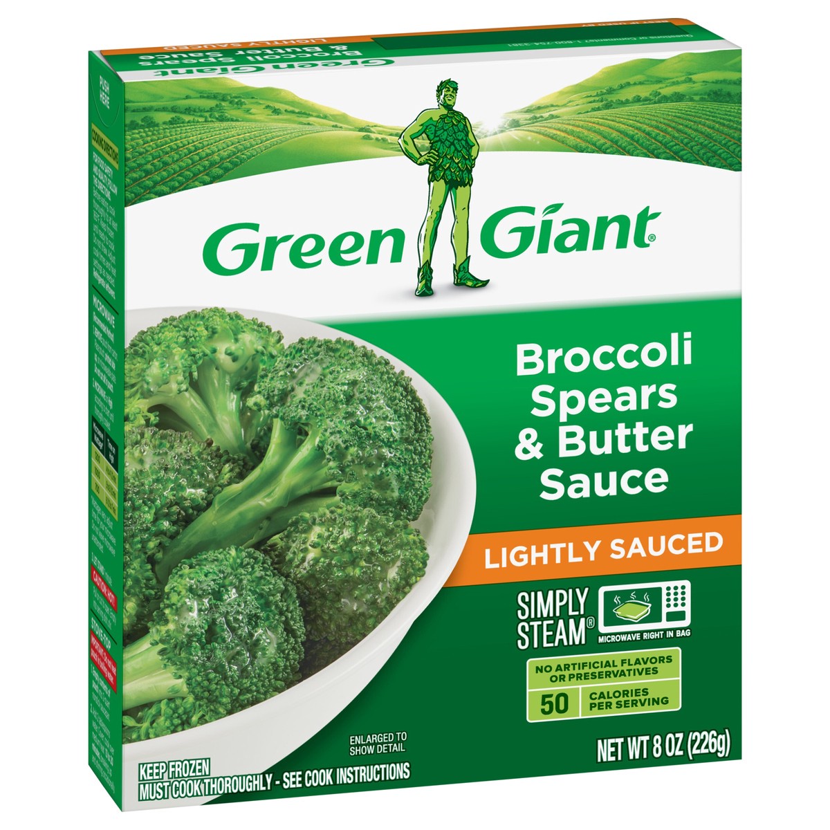 slide 4 of 8, Green Giant Lightly Sauced Broccoli, Spears & Butter Sauce 8 oz, 8 oz