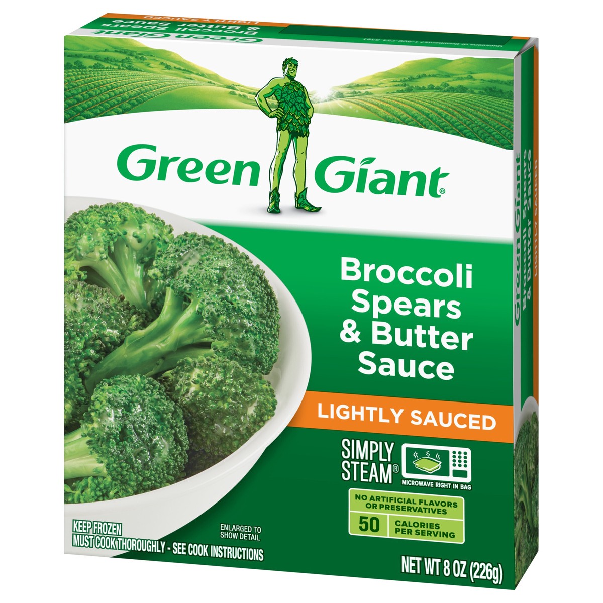 slide 6 of 8, Green Giant Lightly Sauced Broccoli, Spears & Butter Sauce 8 oz, 8 oz