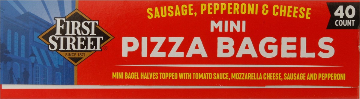 slide 2 of 16, First Street Fs/Cg Mini Pizza Bagel Combination, 40 ct