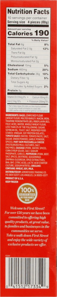 slide 3 of 16, First Street Fs/Cg Mini Pizza Bagel Combination, 40 ct