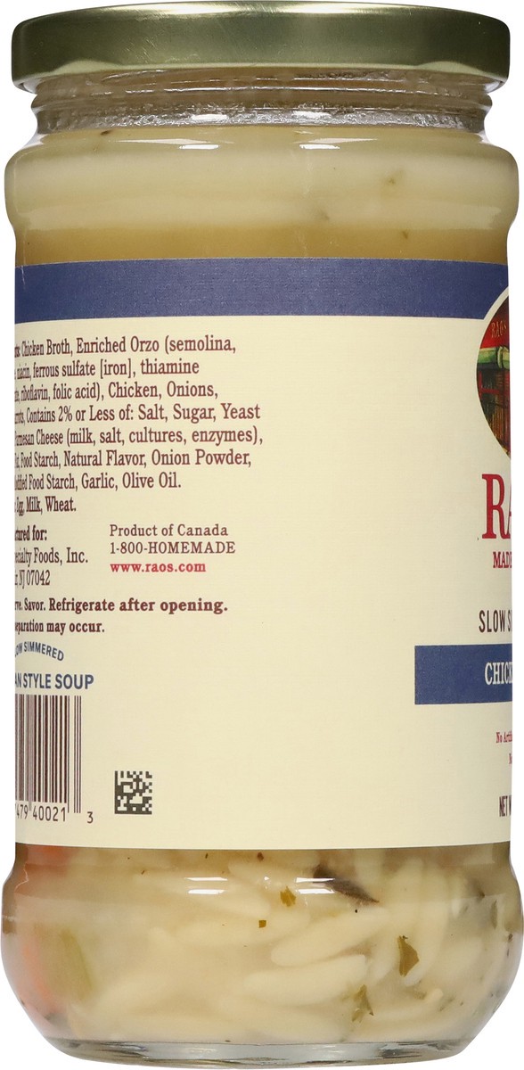 slide 6 of 13, Rao's Made for Home Slow Simmered Chicken & Orzo Soup 15.7 oz, 15.7 oz