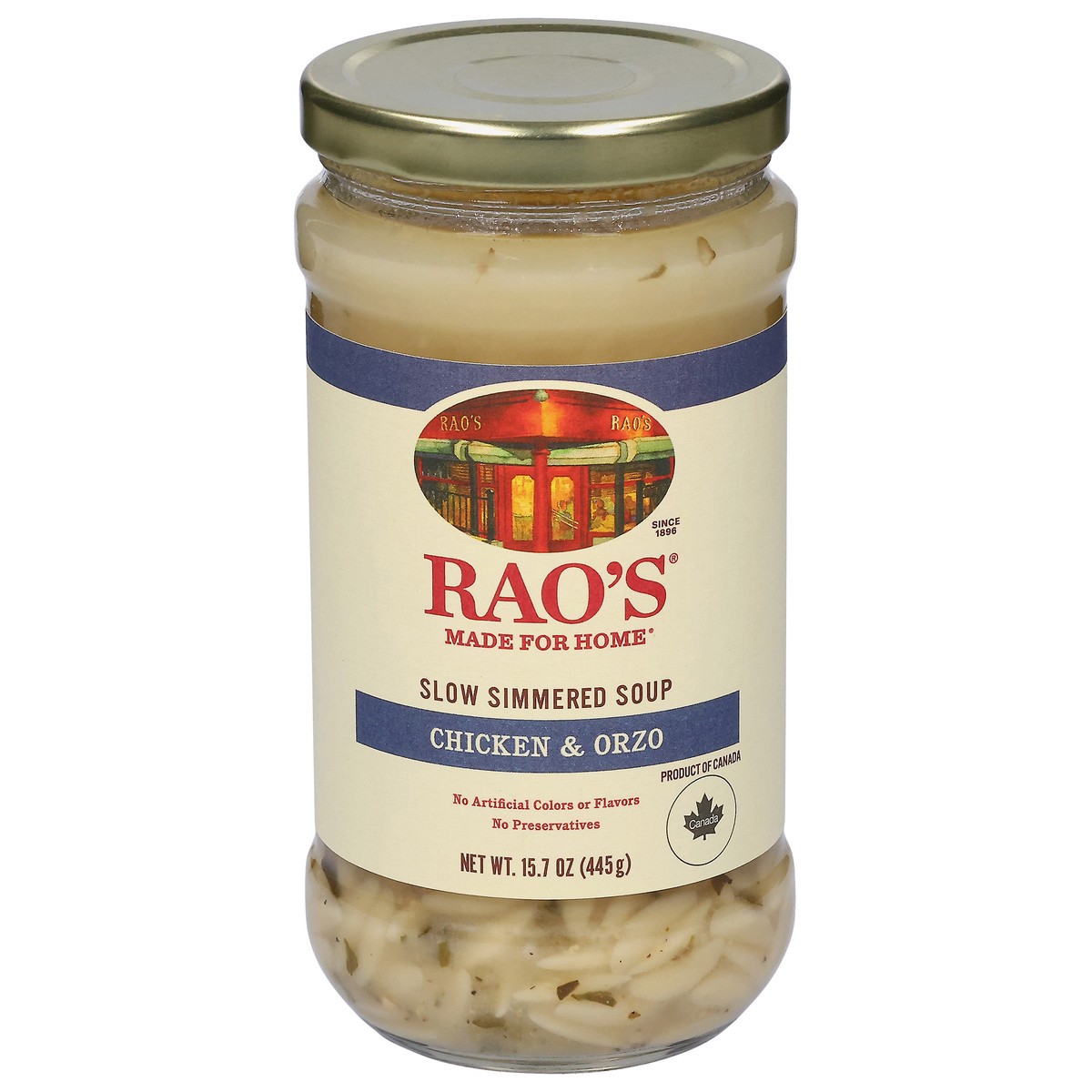slide 8 of 13, Rao's Made for Home Slow Simmered Chicken & Orzo Soup 15.7 oz, 15.7 oz