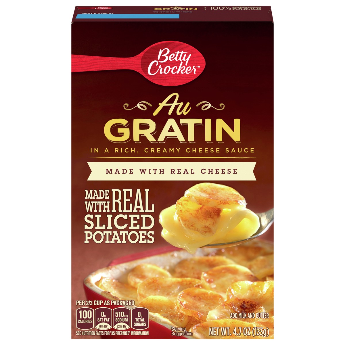 slide 1 of 9, Betty Crocker Au Gratin Potatoes, 4.7 oz