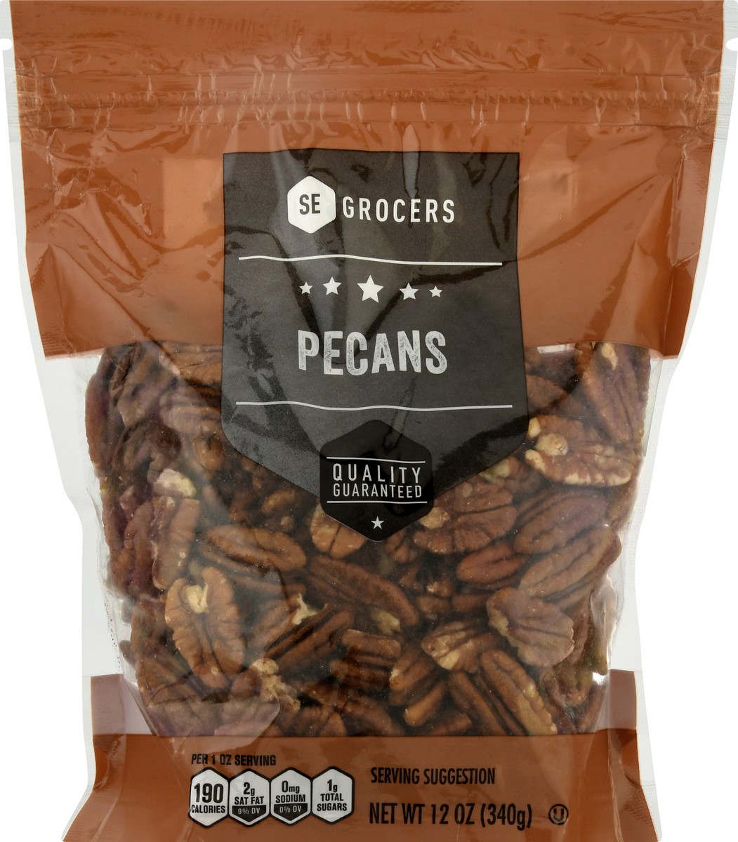 slide 1 of 1, SE Grocers Pecans Shelled, 12 oz