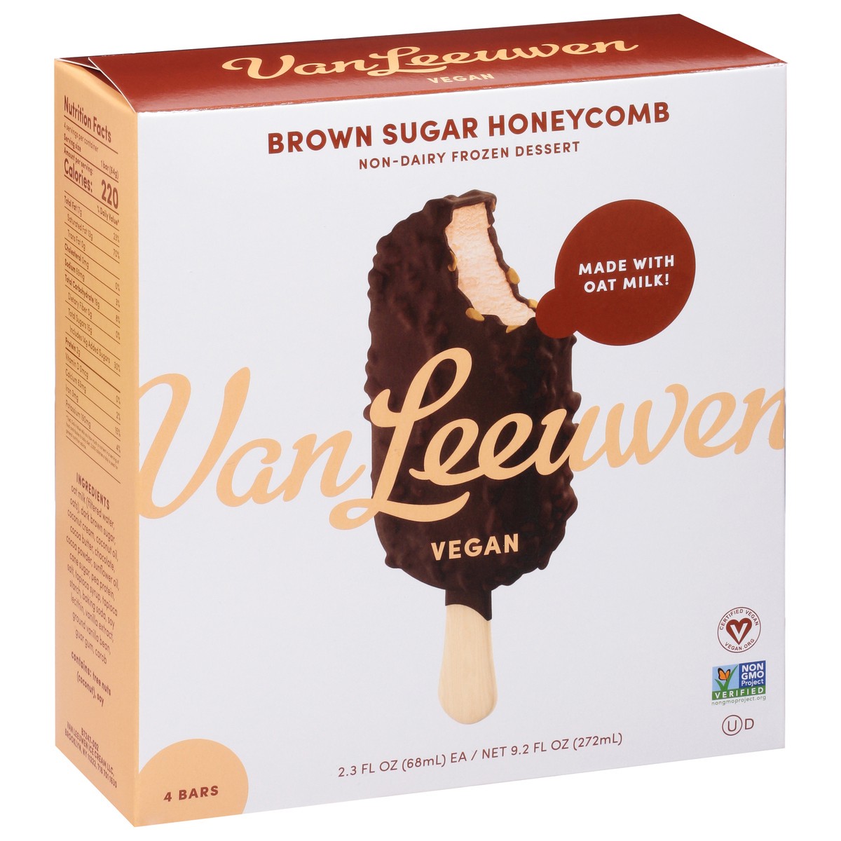 slide 6 of 9, Van Leeuwen Non-Dairy Brown Sugar Honeycomb Frozen Dessert 3 ea, 3 ct