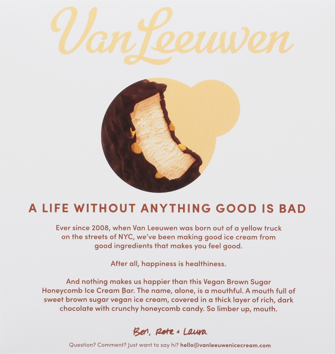 slide 8 of 9, Van Leeuwen Non-Dairy Brown Sugar Honeycomb Frozen Dessert 3 ea, 3 ct