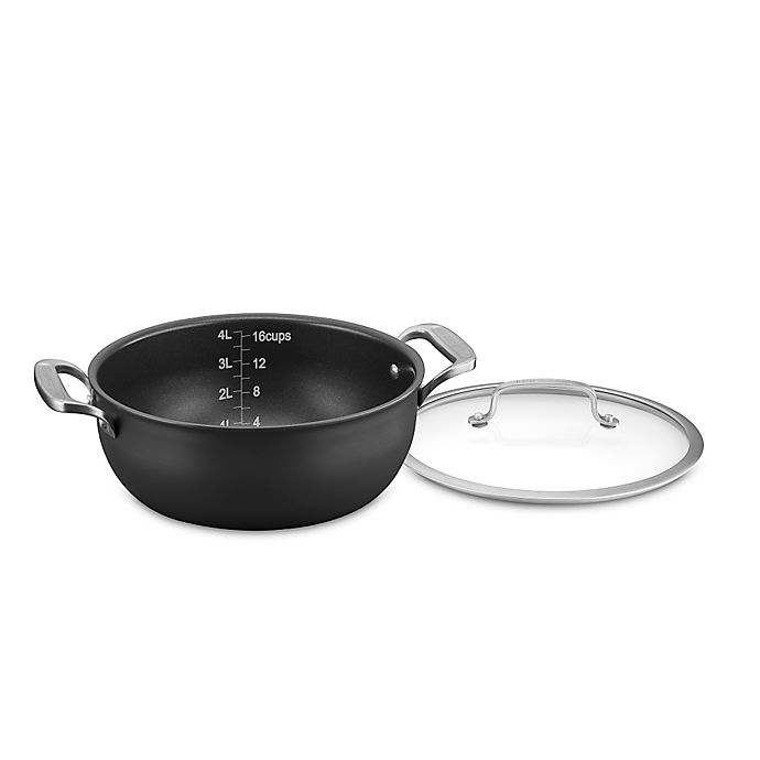 slide 1 of 1, Cuisinart DS Induction Ready Hard Anodized Dutch Oven With Cover - Grey, 5 qt