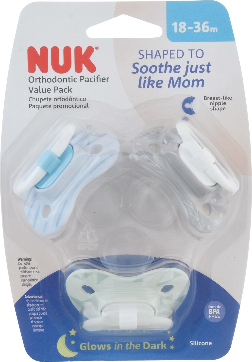 slide 7 of 11, NUK Size 3 Pacifier Value Pack, 3 ct