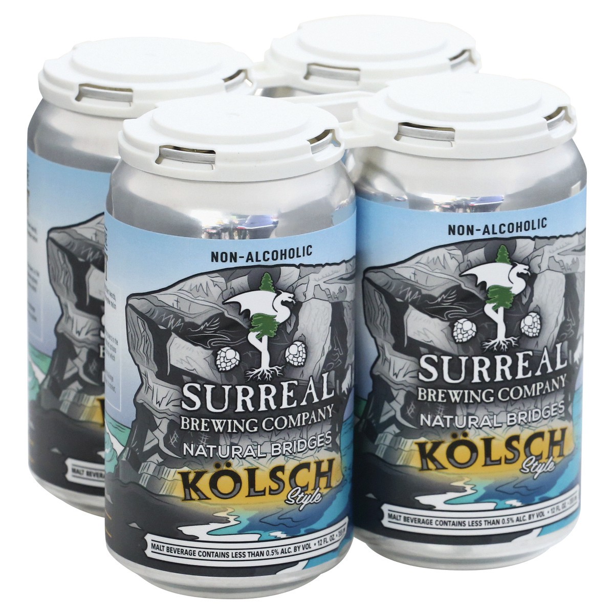 slide 2 of 9, Surreal Brewing Kolsch Style Natural Bridges Malt Beverage 4 ea, 4 ct; 12 oz