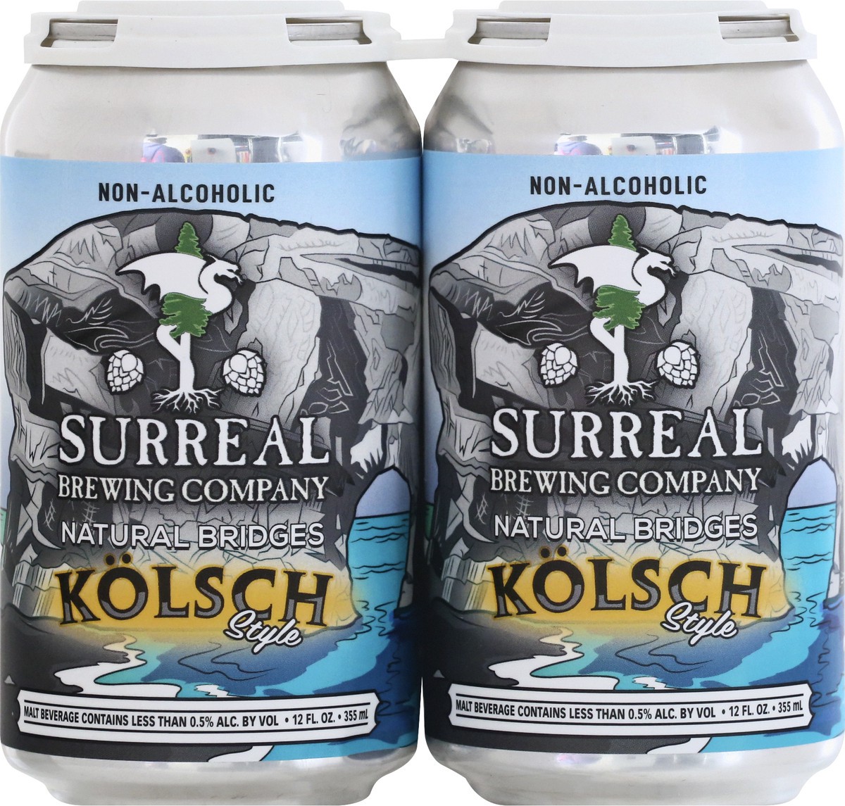 slide 6 of 9, Surreal Brewing Kolsch Style Natural Bridges Malt Beverage 4 ea, 4 ct; 12 oz