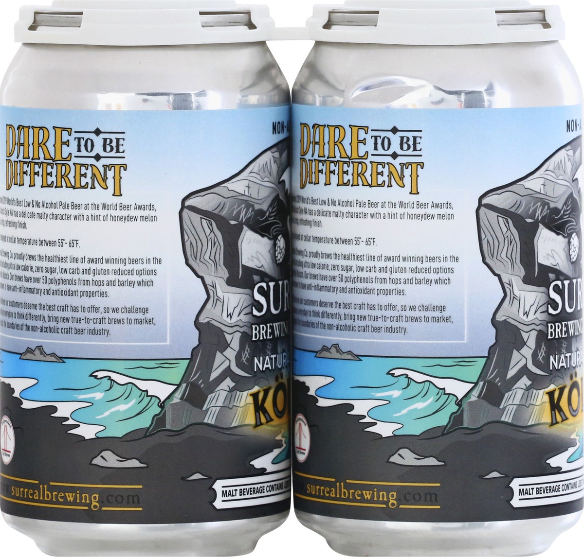 slide 7 of 9, Surreal Brewing Kolsch Style Natural Bridges Malt Beverage 4 ea, 4 ct; 12 oz