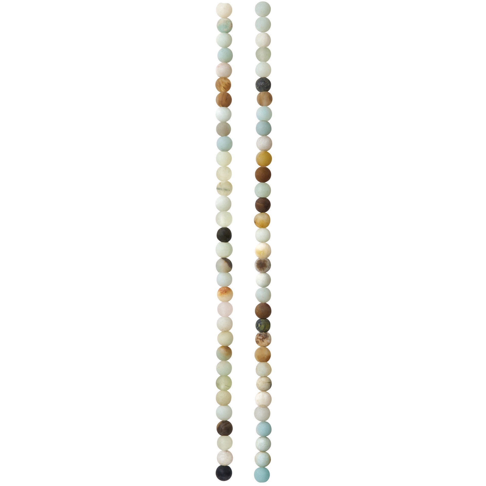 slide 2 of 3, Multicolor Matte Amazonite Round Beads By Bead Landing, 4 mm