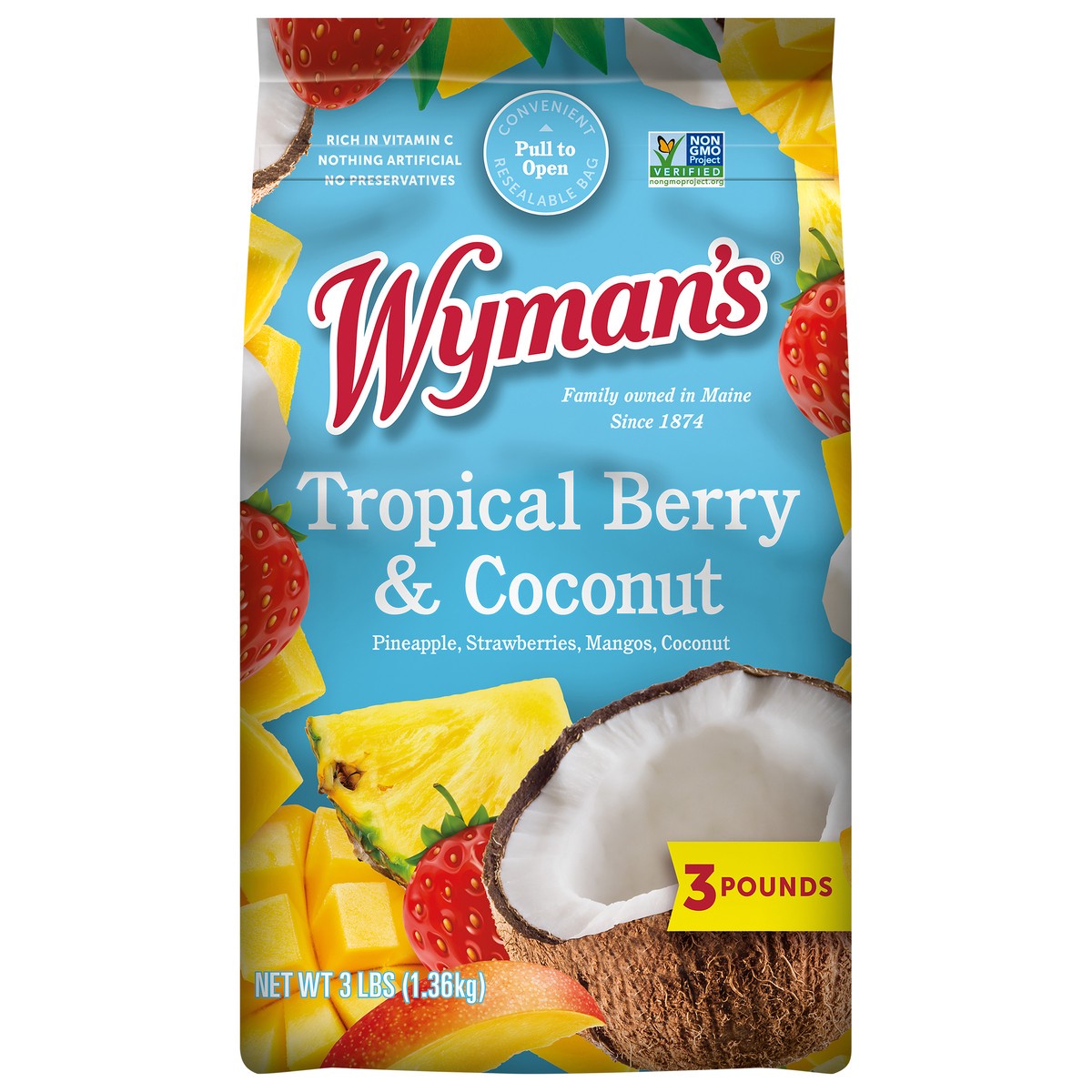 slide 1 of 10, Wyman's of Maine Tropical Coconut Blend, 48 oz