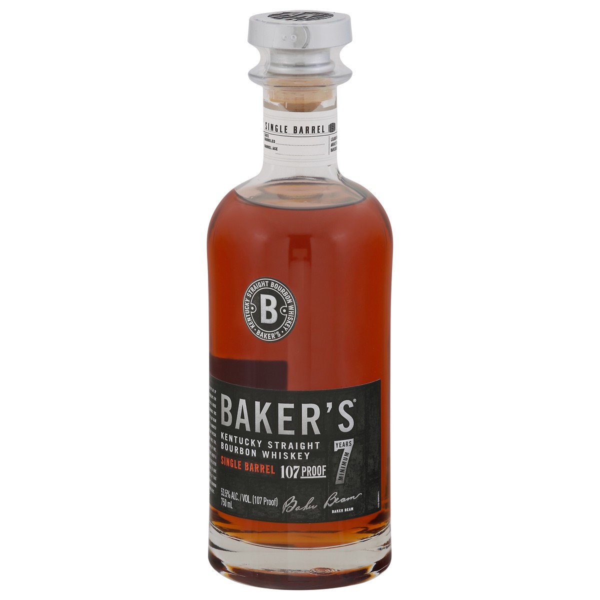 slide 5 of 9, Baker's 7 Year Old Kentucky Straight 107 Proof Bourbon Whiskey 750 ml, 750 ml