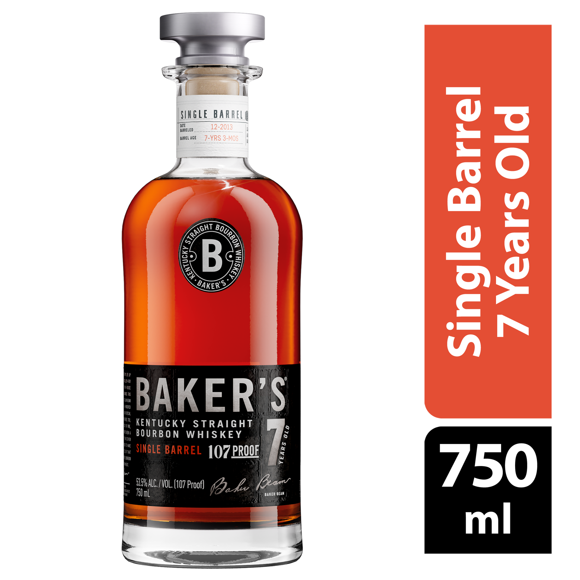 slide 1 of 9, Baker's Kentucky Straight Bourbon Whiskey 750 ml, 750 ml