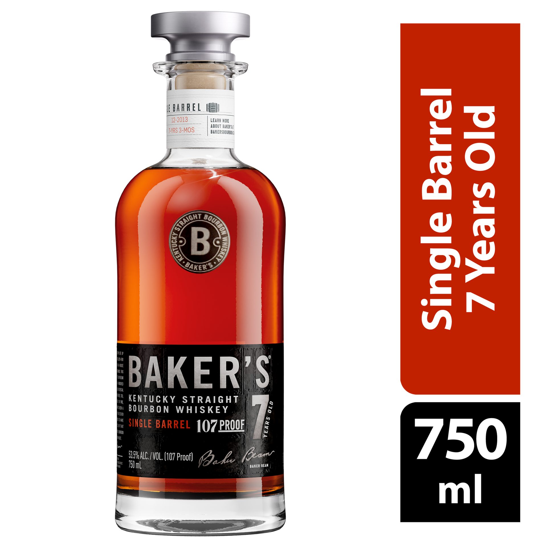 slide 1 of 9, Baker's Kentucky Straight Bourbon Whiskey 750 ml, 750 ml