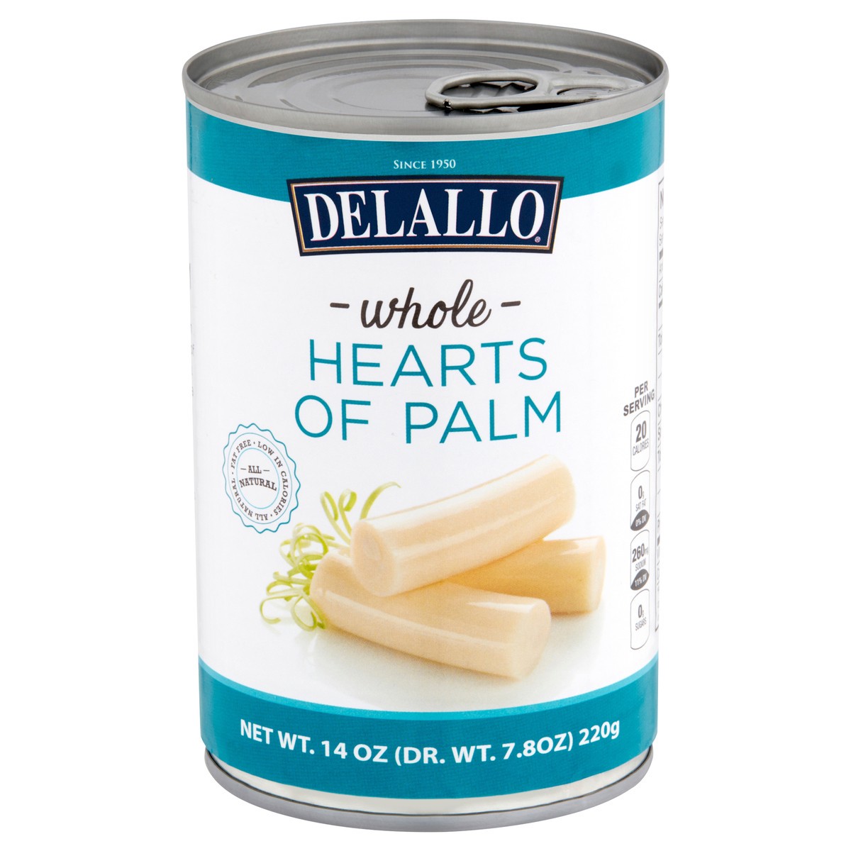 slide 10 of 10, DeLallo Fat Free Whole Hearts of Palm, 14.1 oz