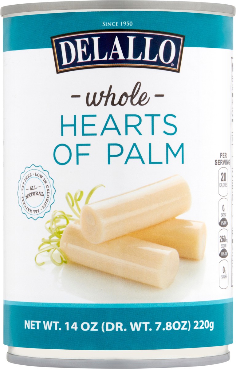 slide 3 of 10, DeLallo Fat Free Whole Hearts of Palm, 14.1 oz