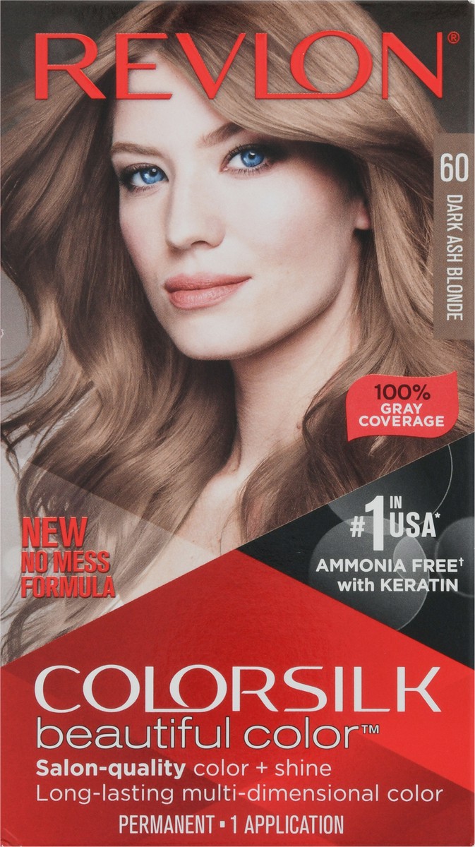 slide 4 of 9, Revlon Colorsilk 60 Dark Ash Blonde Vegan Keratin Permanent Hair Color 1 Each, 1 ct