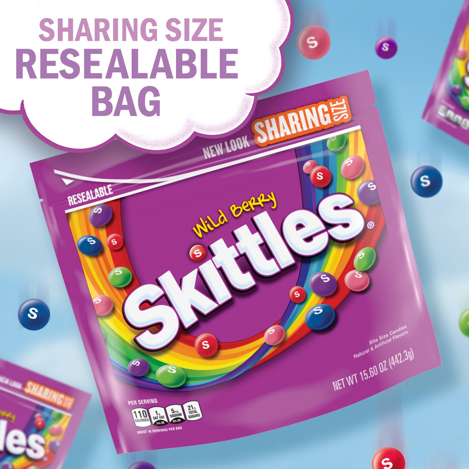slide 4 of 8, Skittles Wild Berry Sharing Size Chewy Candy - 15.6oz, 15.6 oz