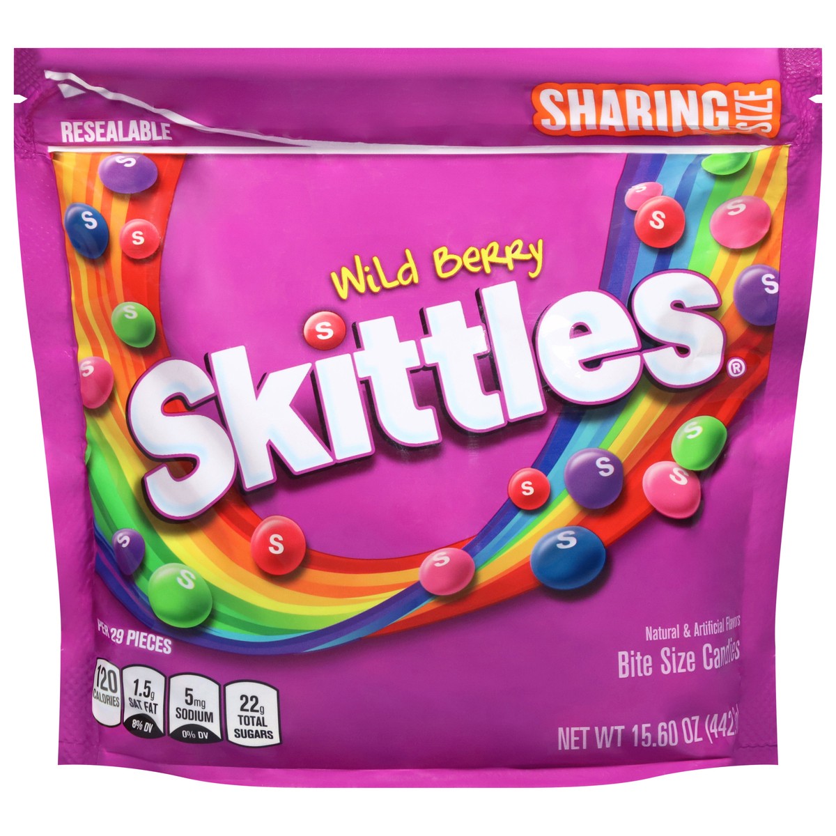 slide 1 of 8, SKITTLES Wild Berry Chewy Candy, Sharing Size, 15.6 oz Bag, 15.6 oz
